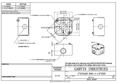 4 inch octagon electrical box dimensions|electrical octagon box sizes.